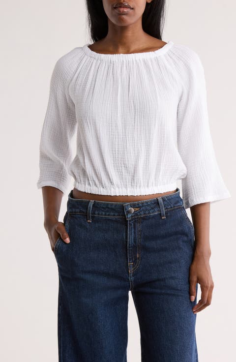 Raglan Cotton Gauze Top