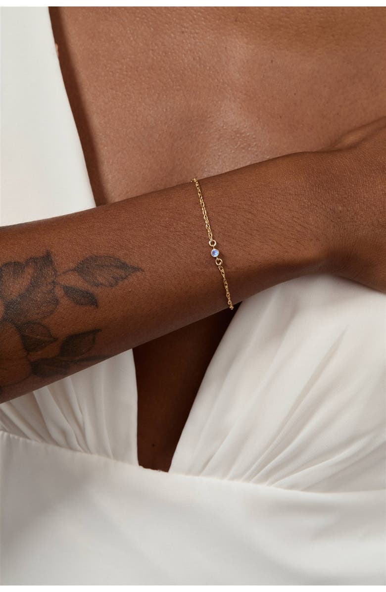 Set & Stones Something Blue Bracelet, Alternate, color, Gold