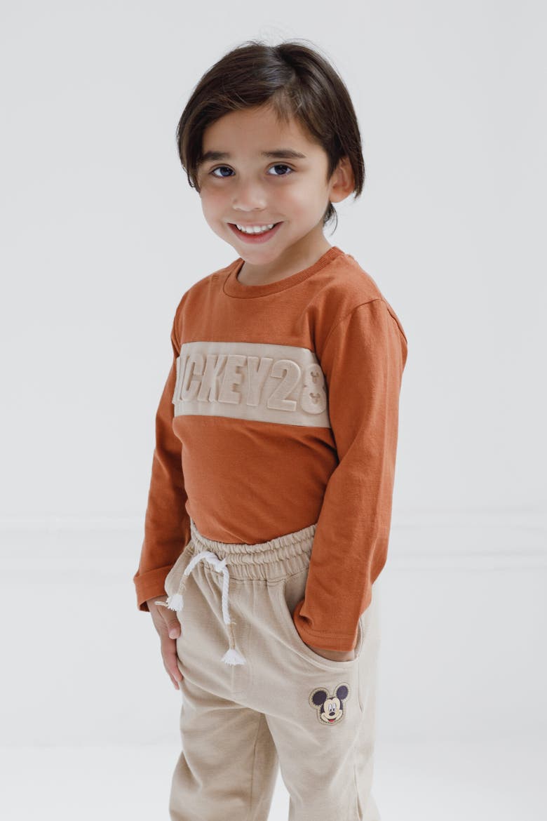 Mickey Mouse Long Sleeve T-Shirt & Pants Set, Alternate, color, Burnt Orange
