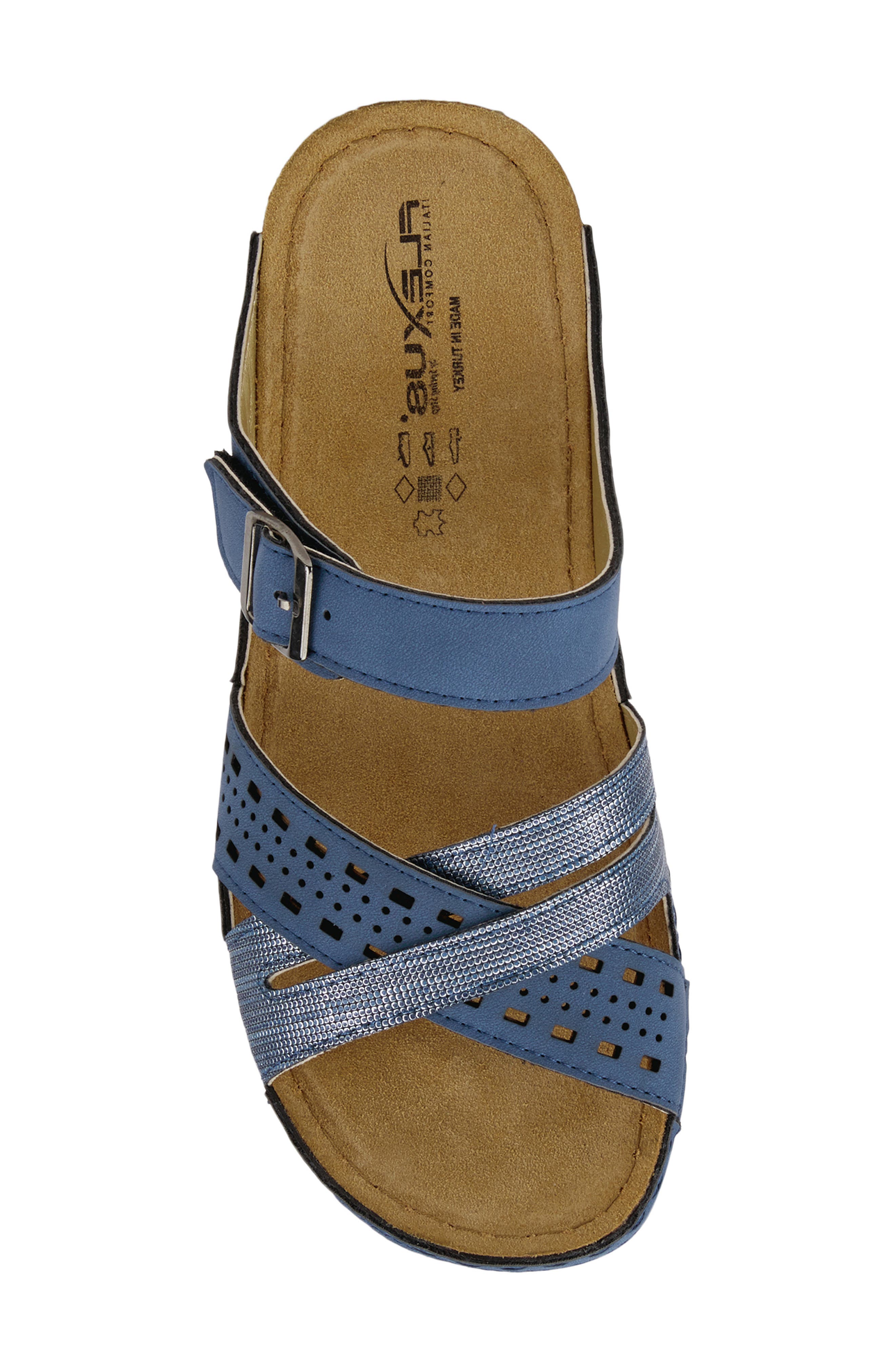 Denia Slide Sandal, Alternate, color, BLUE