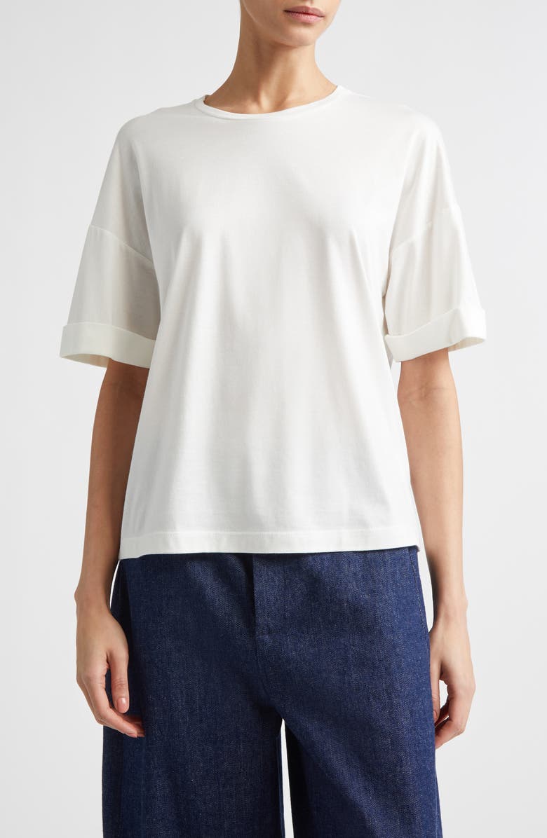 PARTOW Worth Modal & Cashmere T-Shirt, Main, color, White