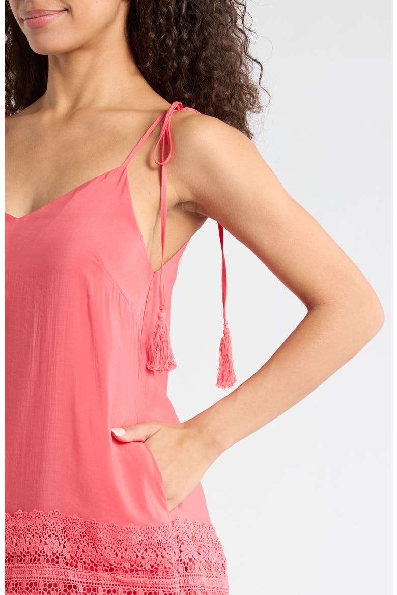 Crochet Trim Cover-Up Dress, Alternate, color, PINK BRIGHT