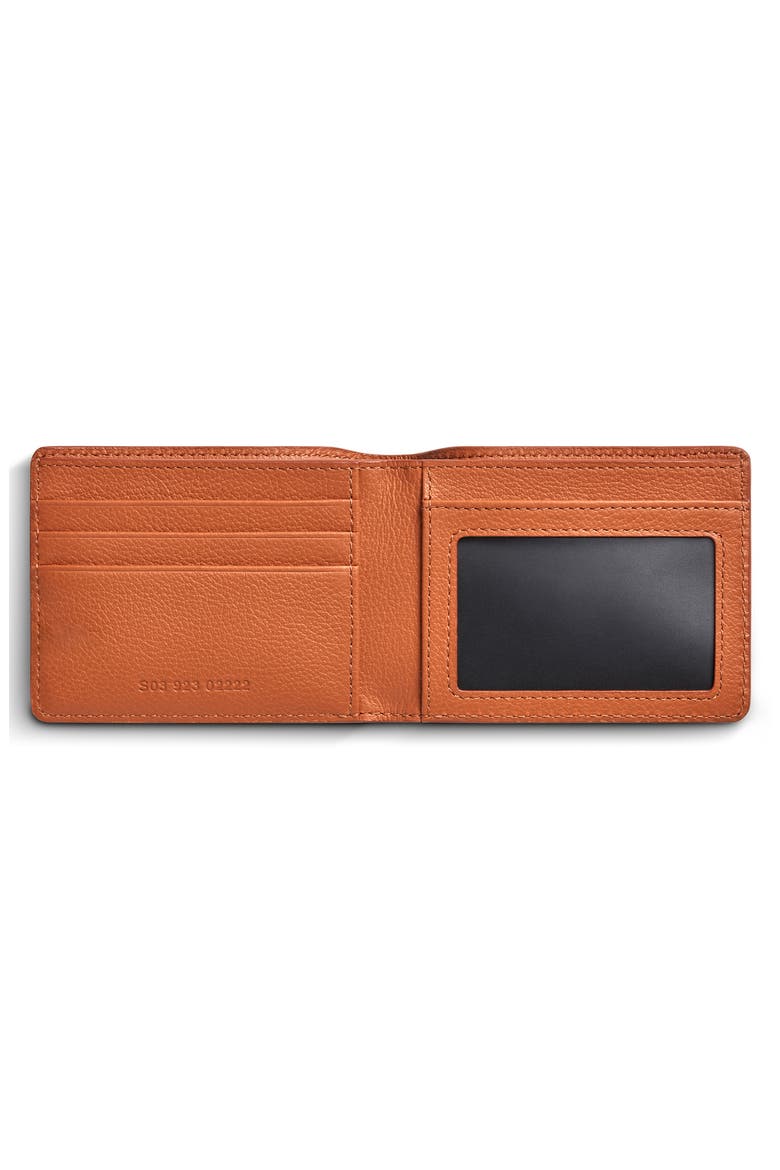 Canfield Pebble Leather Bifold Wallet, Alternate, color, RUST