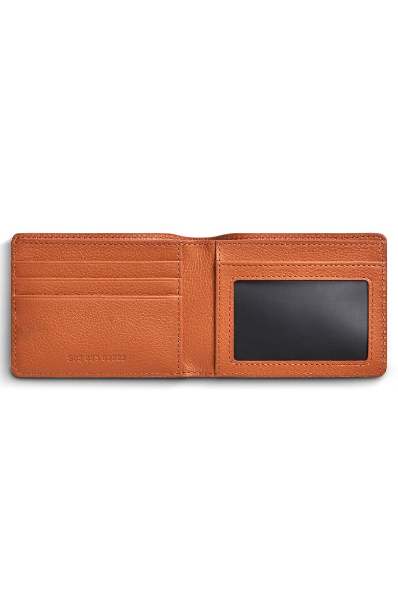 Shinola Canfield Pebble Leather Bifold Wallet, Alternate, color, Rust