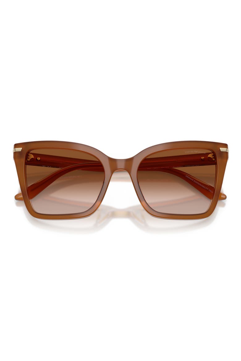 53mm Gradient Square Sunglasses, Alternate, color, SHINY TOBACCO / BROWN GRADIENT