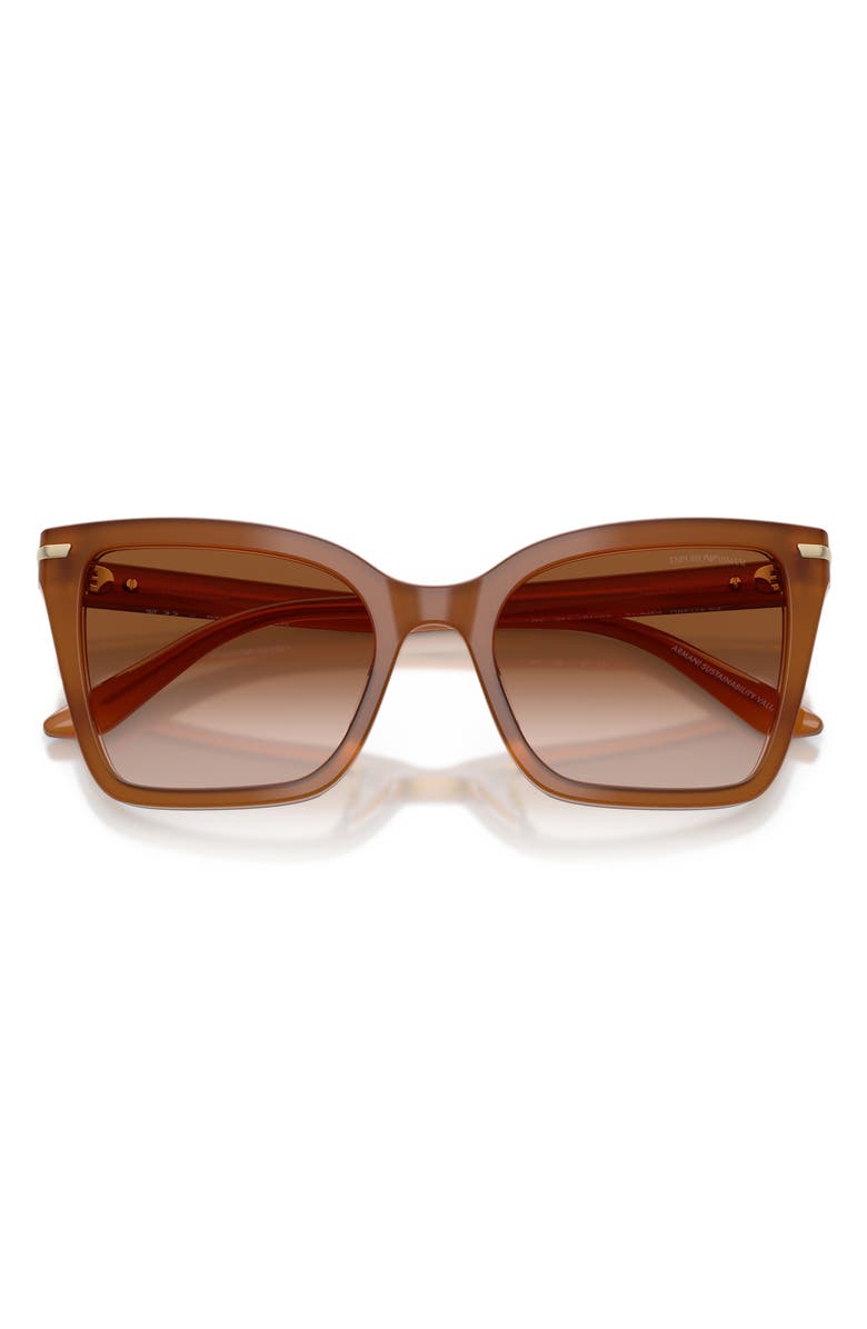 Emporio Armani 53mm Gradient Square Sunglasses, Alternate, color,