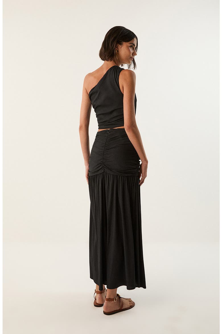 ZOE LONG SKIRT, Alternate, color, BLACK