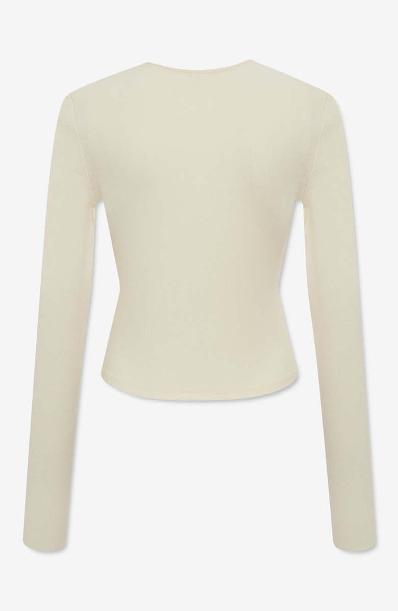 Thirty Years Demi Ribbed Cardigan, Alternate, color, Buttermilk