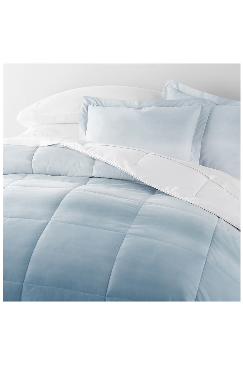 Ocean Waves Reversible 3-Piece Comforter Set, Alternate, color, LIGHT BLUE