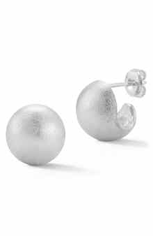 SPHERA MILANO Satin C Huggie Hoop Earrings