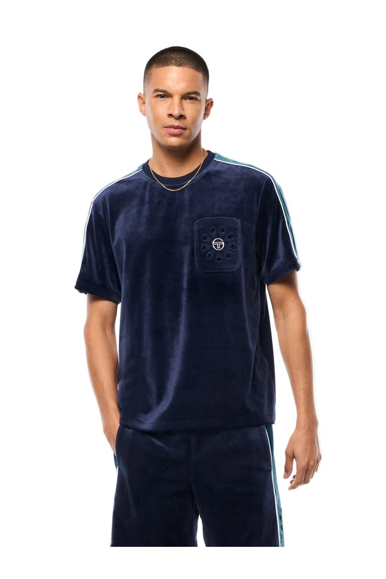 Cresta Velour Pocket T-Shirt, Main, color, MARITIME BLUE