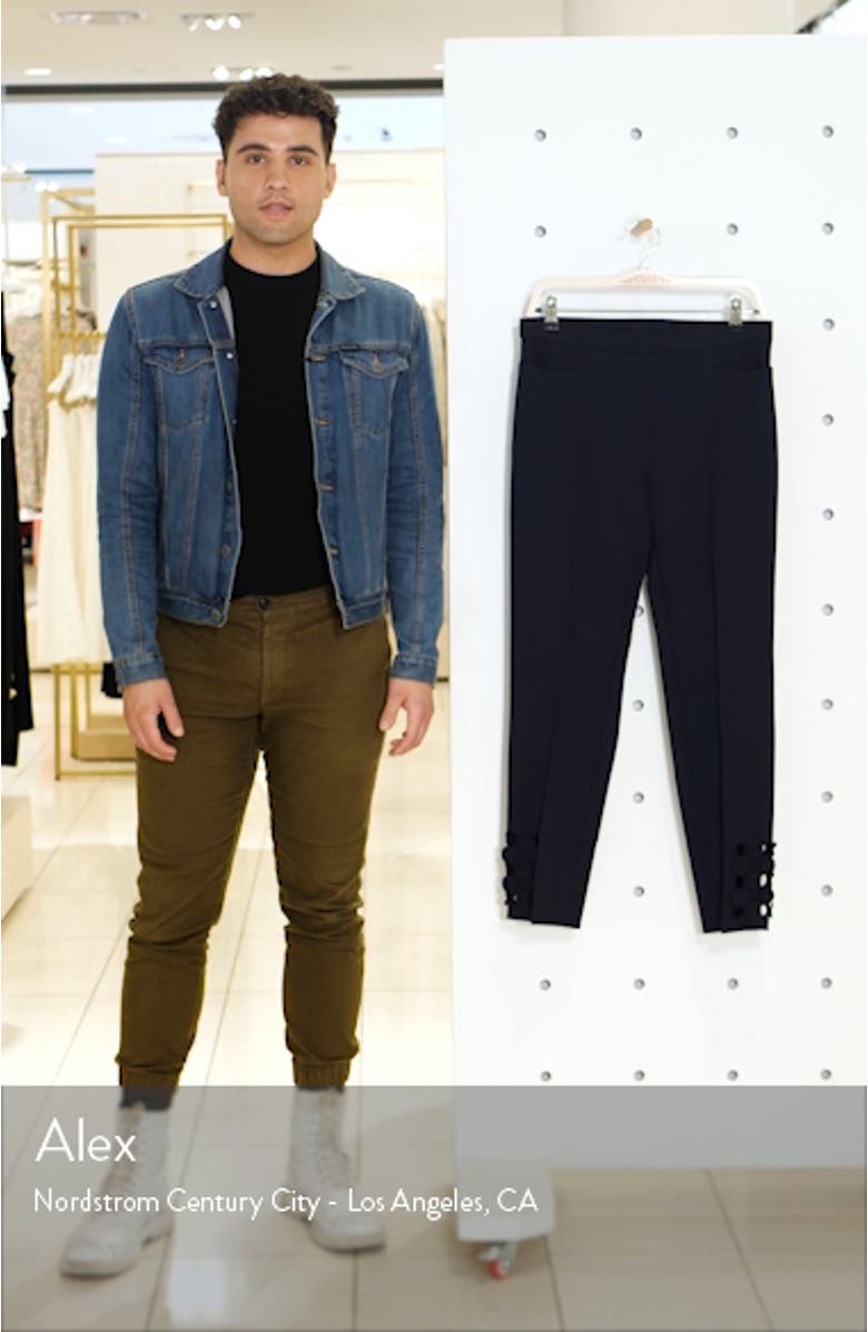 Dot Appliqué Crop Ponte Pants, sales video thumbnail