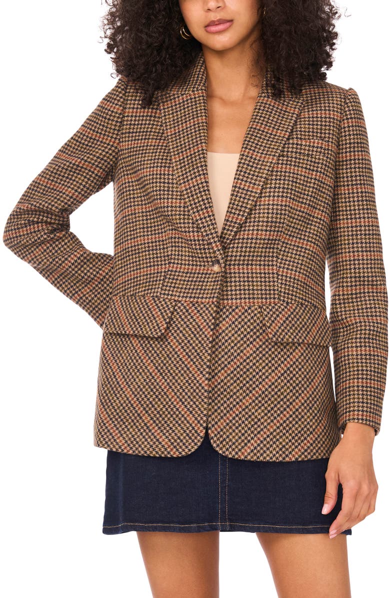 Vince Camuto Houndstooth Check Blazer, Alternate, color, 