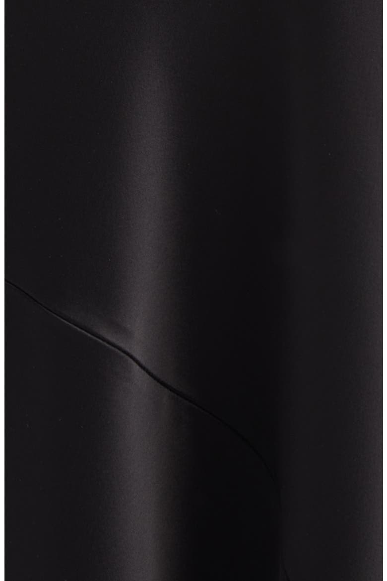 Beverly Liquid Satin Skirt, Alternate, color, BLACK