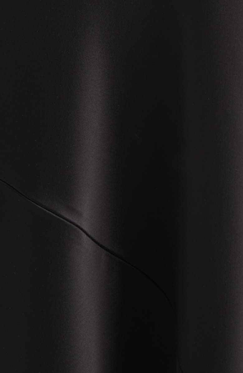 ST. JOHN Beverly Liquid Satin Skirt, Alternate, color, Black