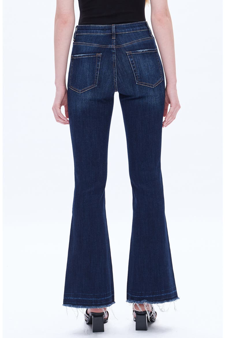 Release Hem Mid Rise Flare Jeans, Alternate, color, DARK BLUE