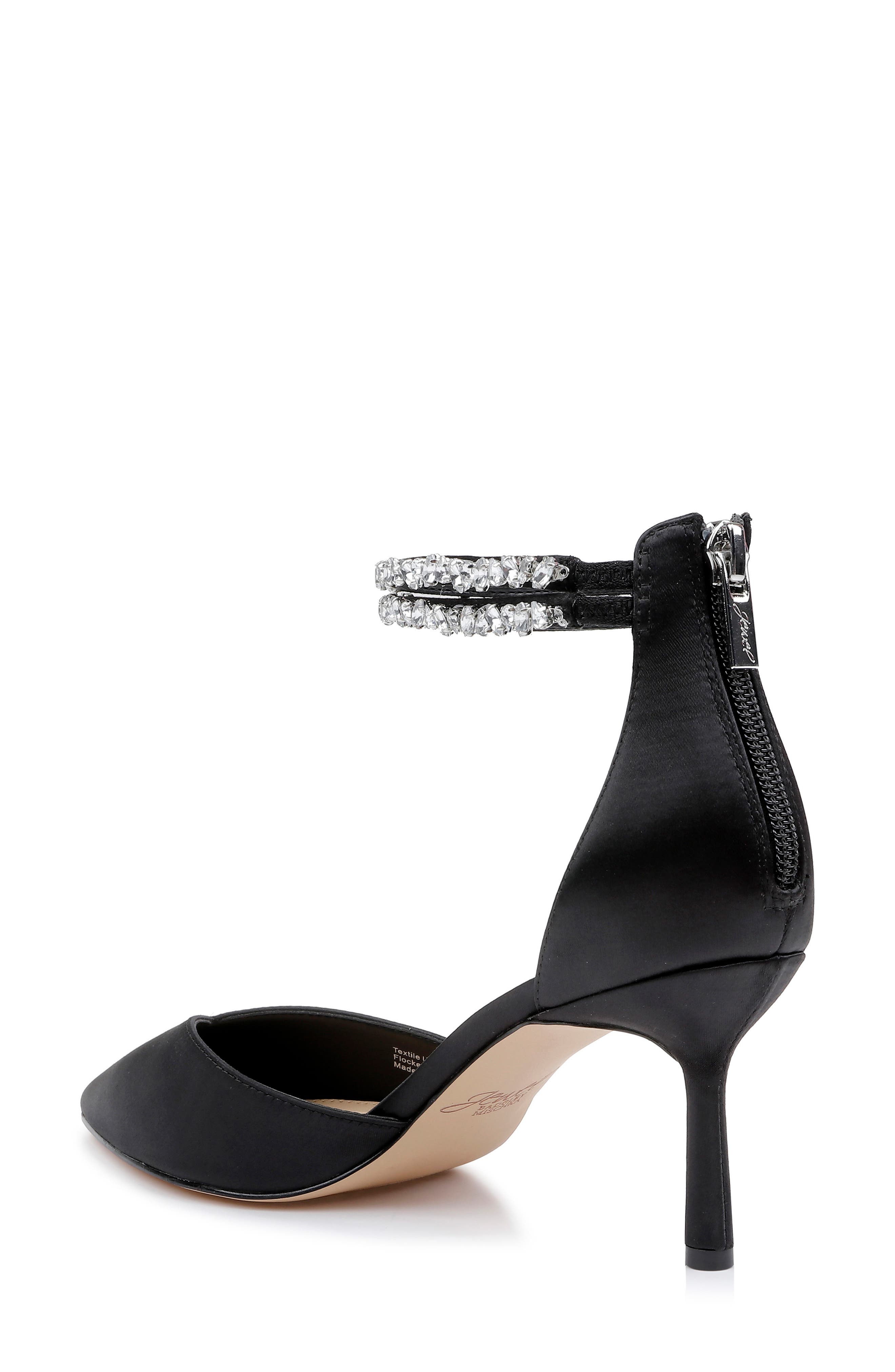 Jewel Badgley Mischka Maya Ankle Strap Pointed Toe Pump, Alternate, color, 