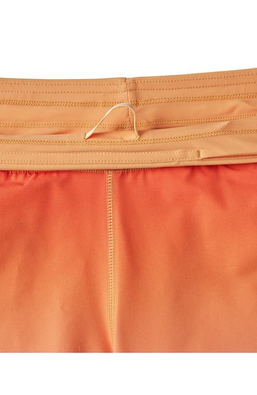 Lands' End 5" Board Shorts In Orange Sunset Ombre
