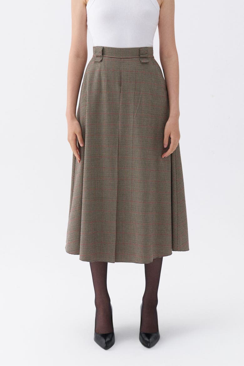 Printed Midi Skirt, Main, color, Multi-Colored