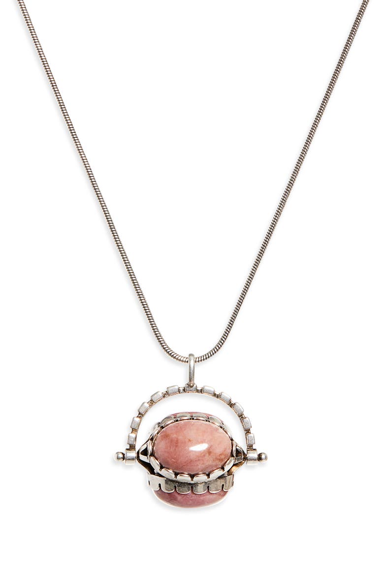 Pendant Necklace, Main, color, ROSEWOOD / SILVER RWSI