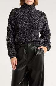Melrose and Market Fiesta Mock Neck Sweater