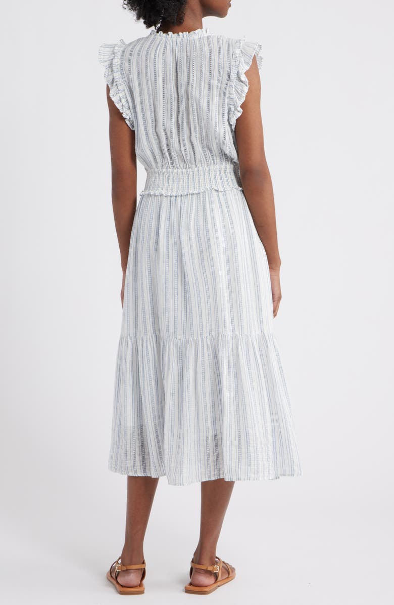 Rails Garden Stripe Linen Blend Midi Dress, Alternate, color, 
