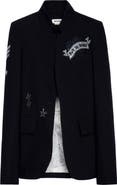 Zadig & Voltaire Very Bis Multistrass Open Front Blazer
