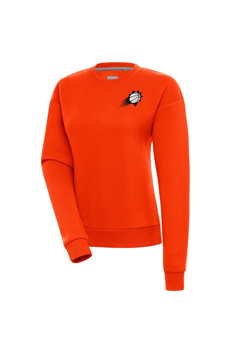 ANTIGUA Women's Antigua  Orange Phoenix Suns Brushed Metallic Victory Pullover Sweatshirt, Main, color, 