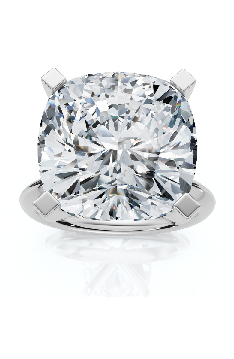 Bliss Diamond Certified 7Ct Cushion Diamond Engagement Ring 14k Gold Lab Grown, Main, color, 14K White Gold