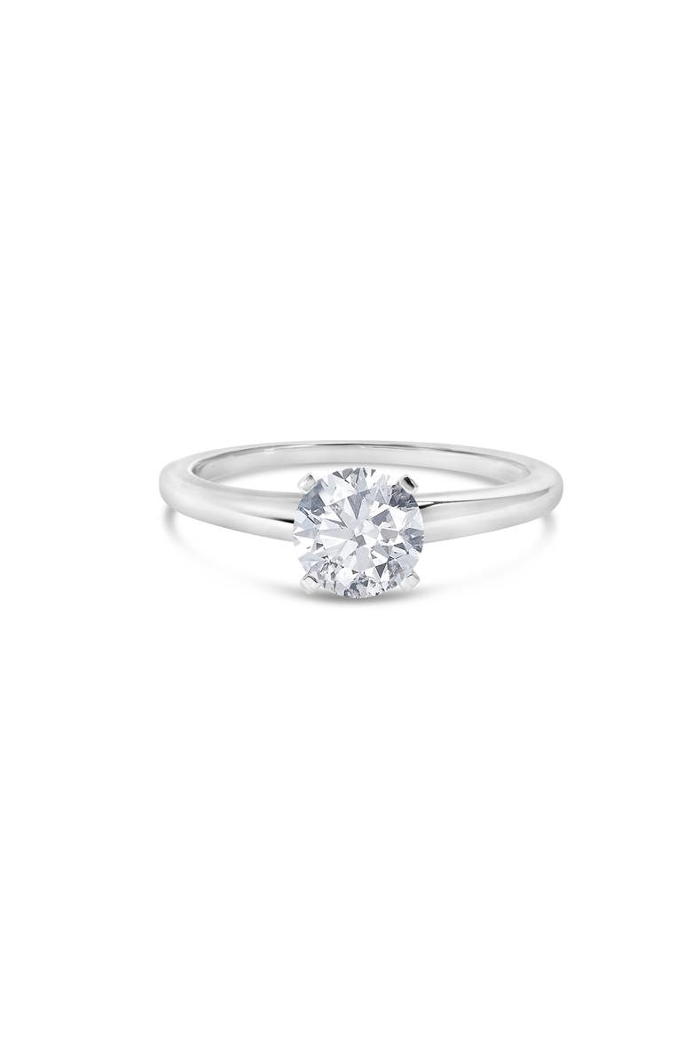 14K White Gold 1.0 Cttw Round Lab Grown Diamond Engagement Ring, Main, color, White