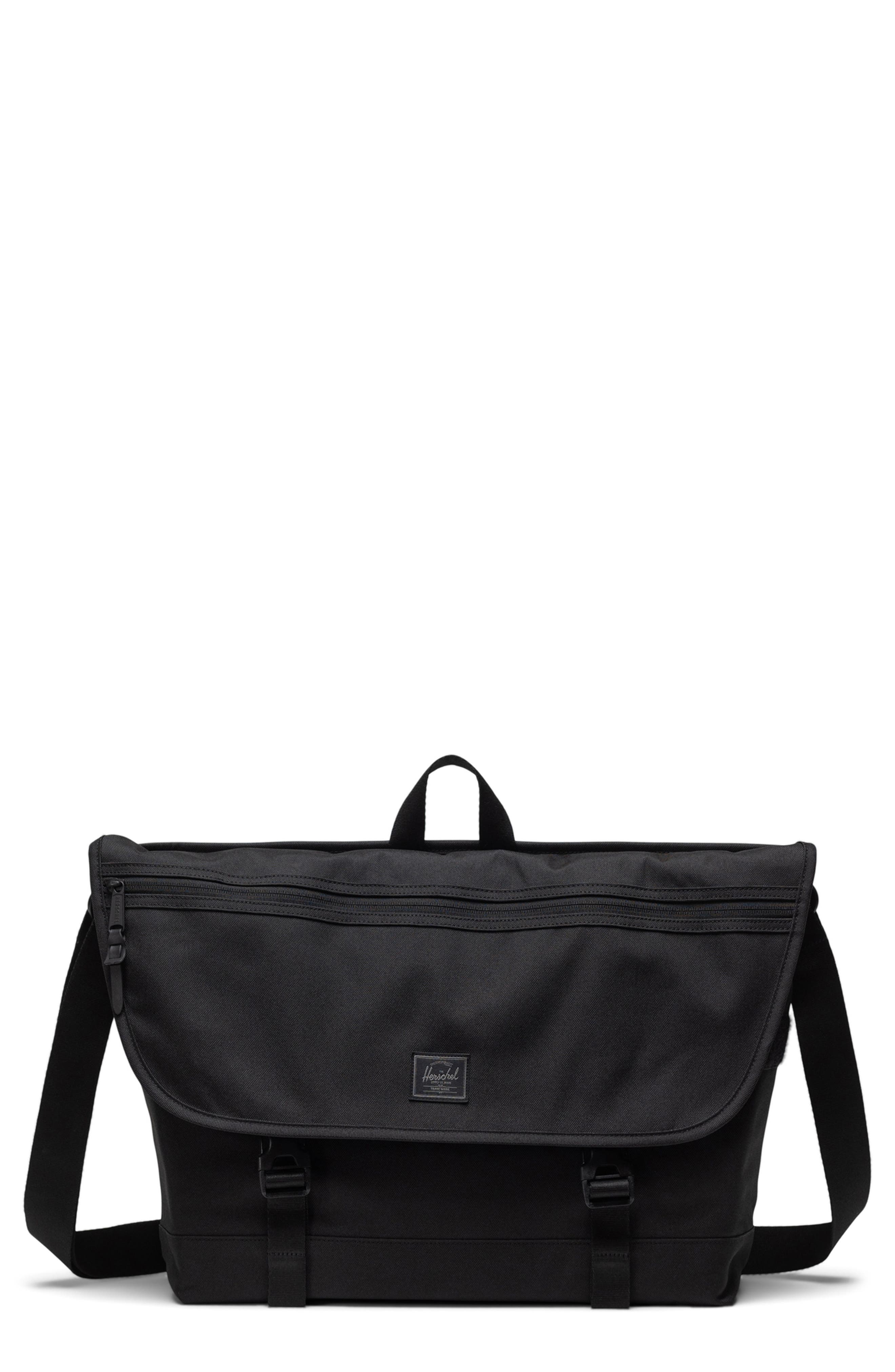 Herschel Supply Co. Cove Messenger Bag, Main, color, Tonal Black