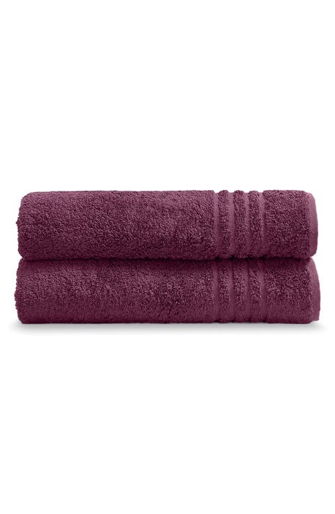 Solid Cotton 2-Piece Bath Towel Set