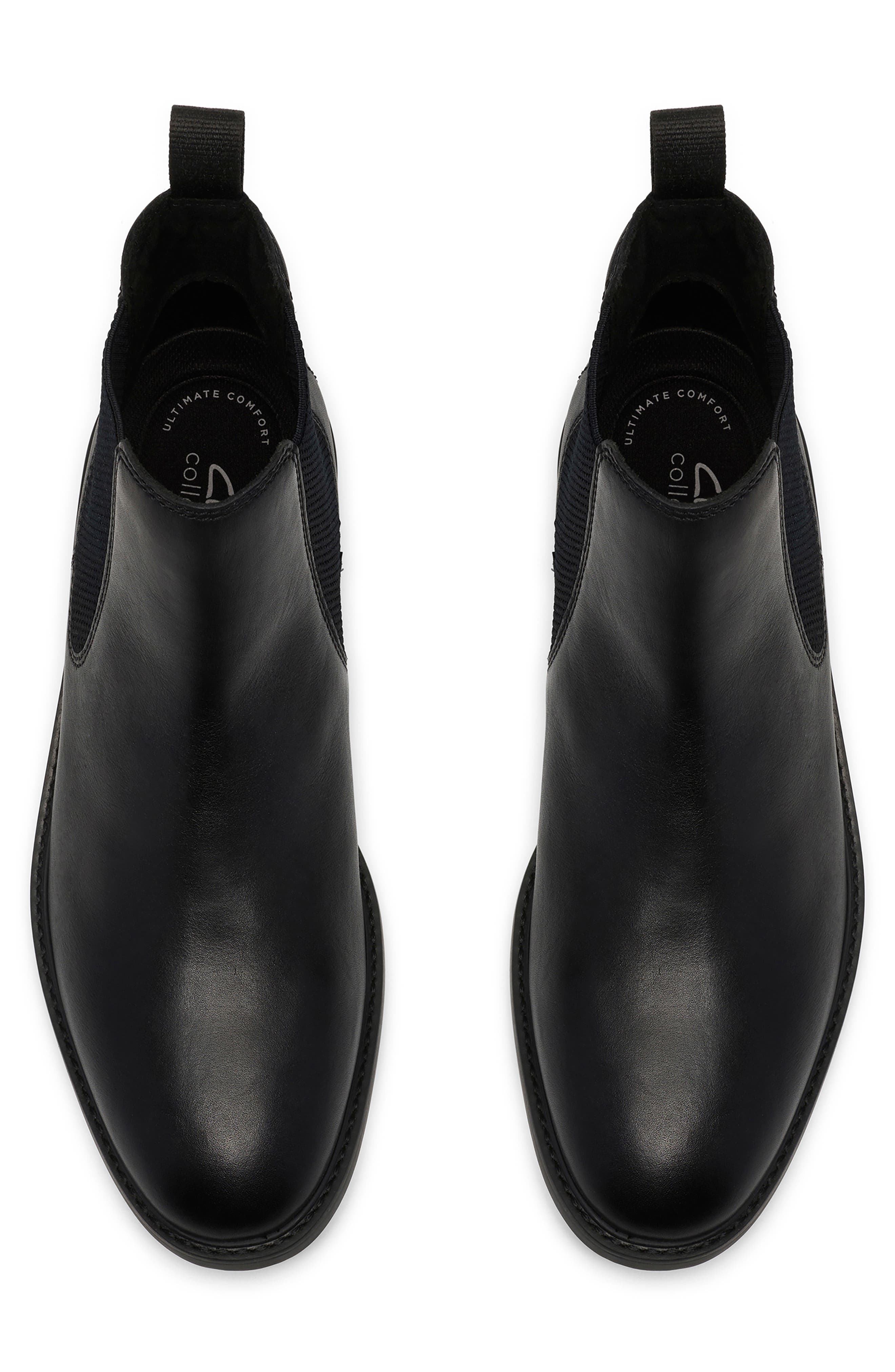 Jaxen Easy Chelsea Boot, Alternate, color, BLACK LEATHER