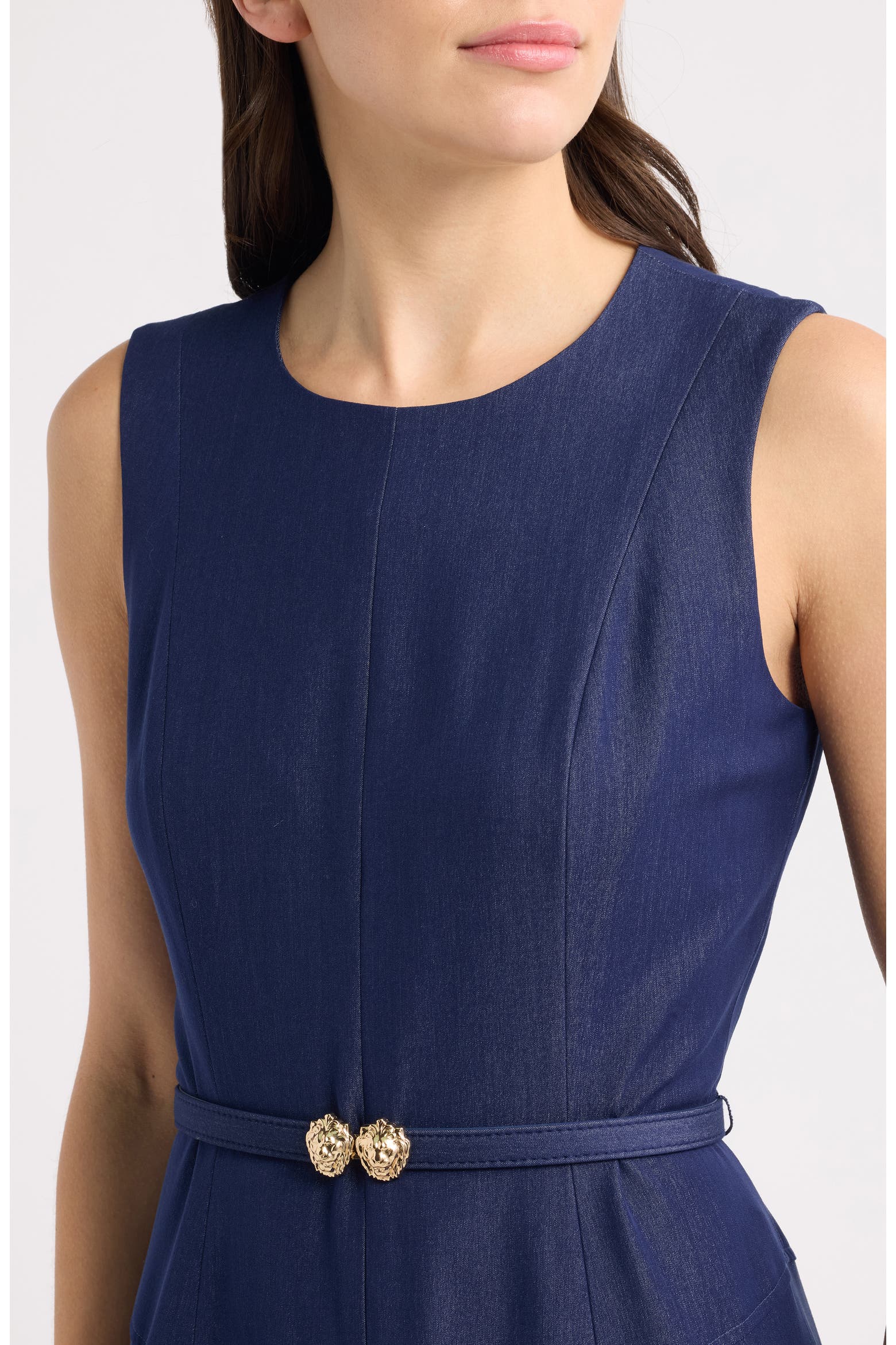 Drop Klein AK ANNE KLEIN Belted Drop Waist Midi Dress (Women) | Nordstrom