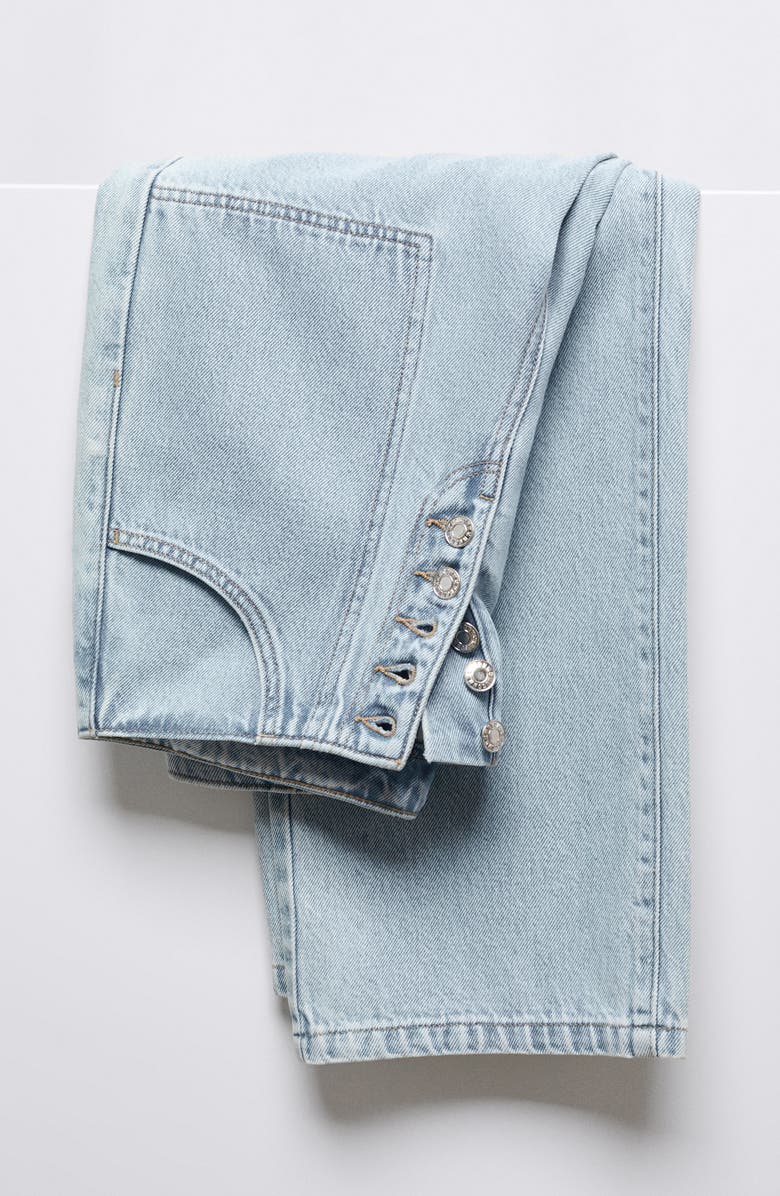 MANGO High Waist Crop Straight Leg Jeans, Alternate, color, 