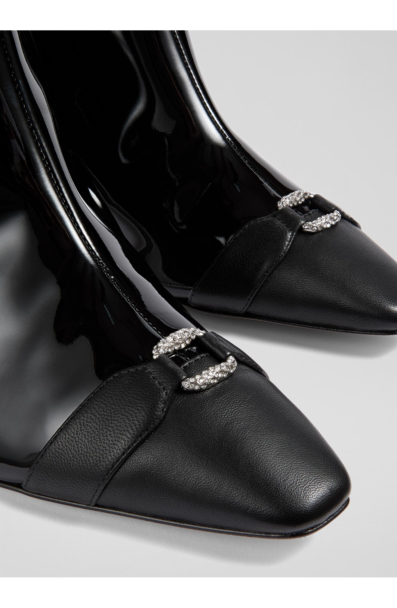 LK Bennett Hylda Crystal Buckle Bootie, Alternate, color, 