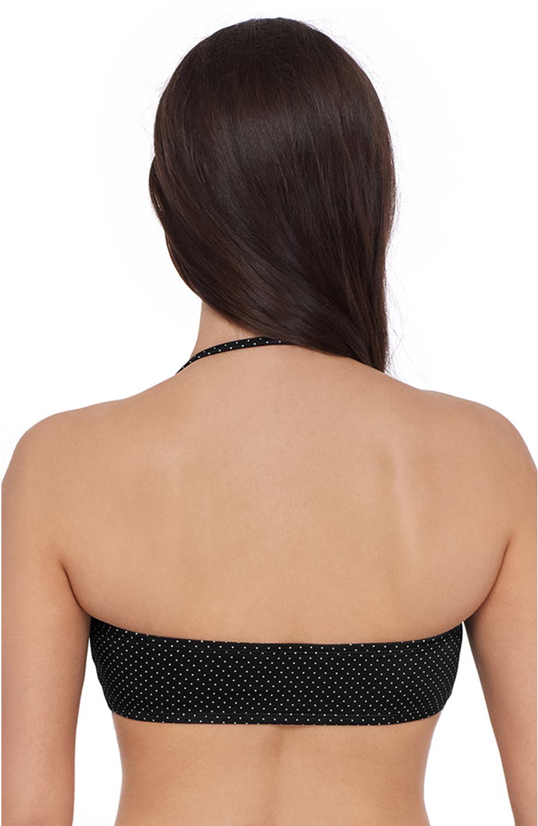 Stevie Bandeau Scarf Midkini Swim Top With Removable Strap, Alternate, color, Ditsy Dot