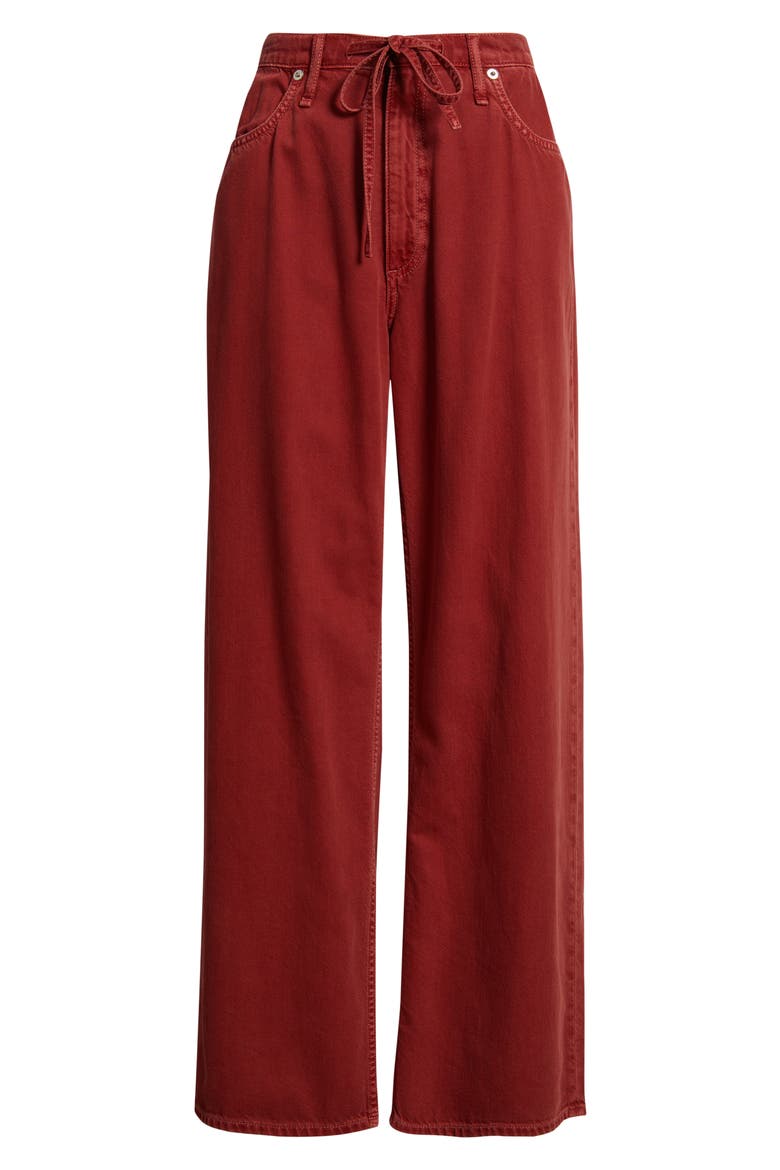 Featherweight Phoebe Drawstring Wide Leg Jeans, Alternate, color, SIENNA STNE
