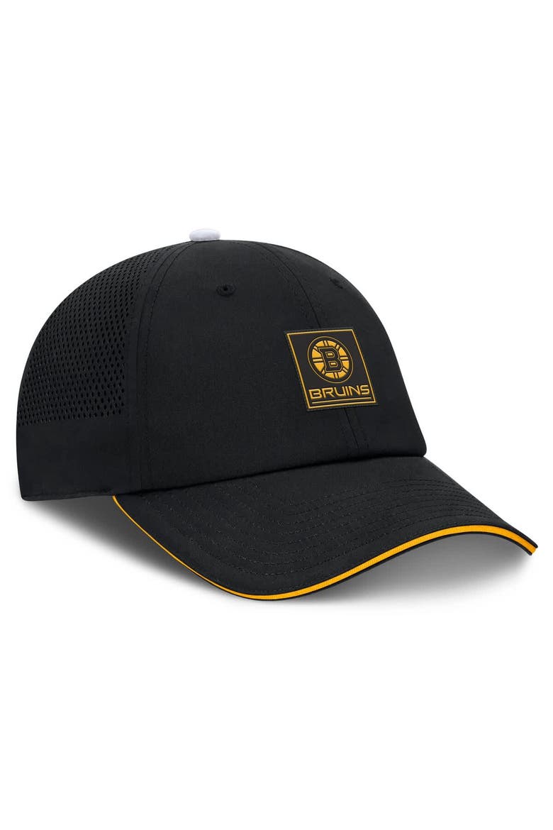 Men's Fanatics Black Boston Bruins Driver Adjustable Hat, Alternate, color, Black