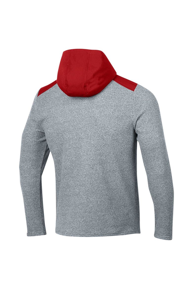 Men's Under Armour Gray Texas Tech Red Raiders Survivor Fleece Hoodie Quarter-Zip Jacket, Alternate, color, Gray