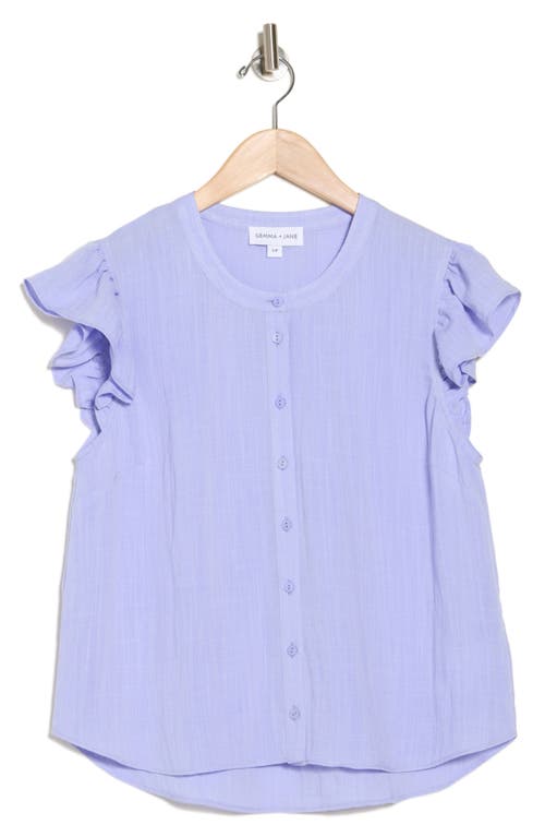 GEMMA + JANE GEMMA + JANE RUFFLED BUTTON-UP SHIRT