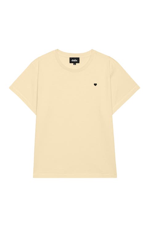 Womens Lil Heart Lightweight High Waisted Tee