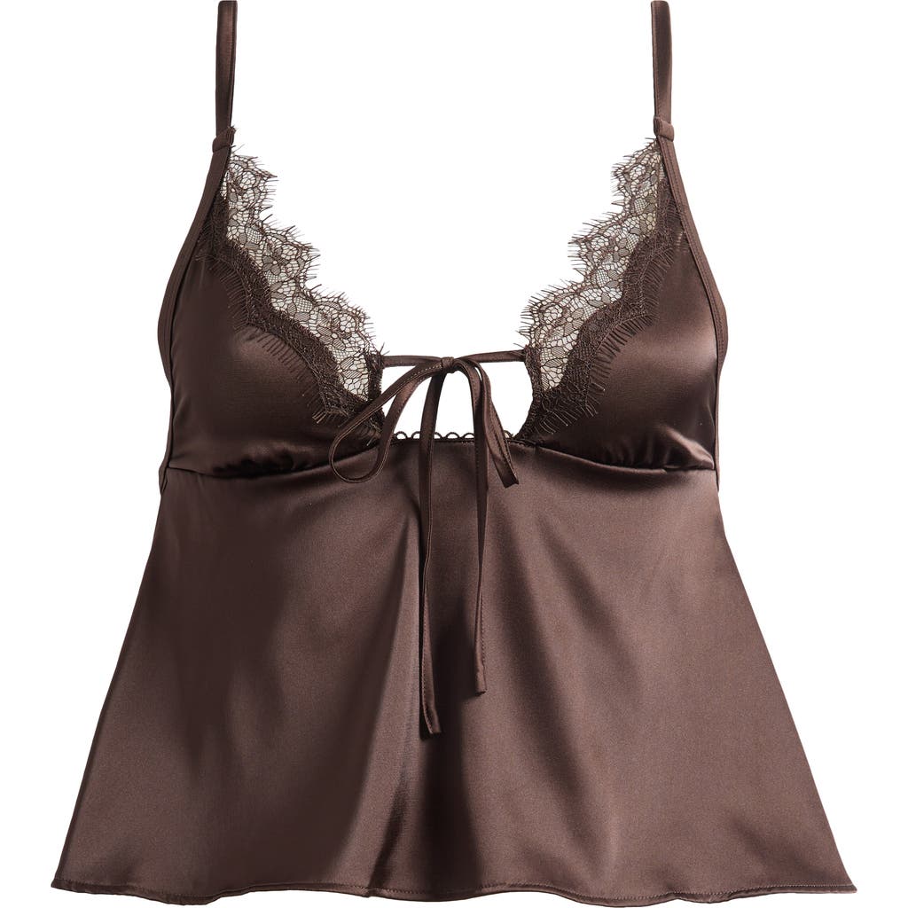 KAT THE LABEL KAT THE LABEL SORRENTO LACE & SATIN CAMISOLE