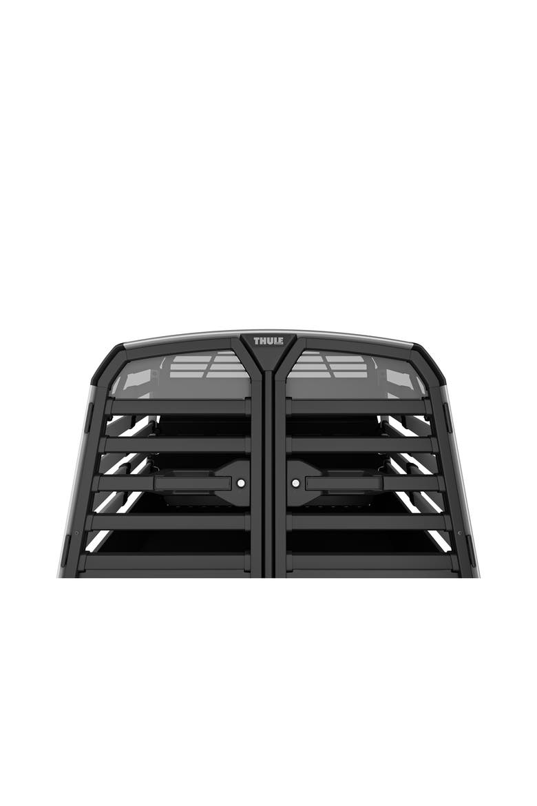 Allax Double M Car Dog Crate, Alternate, color, BLACK/ SILVER