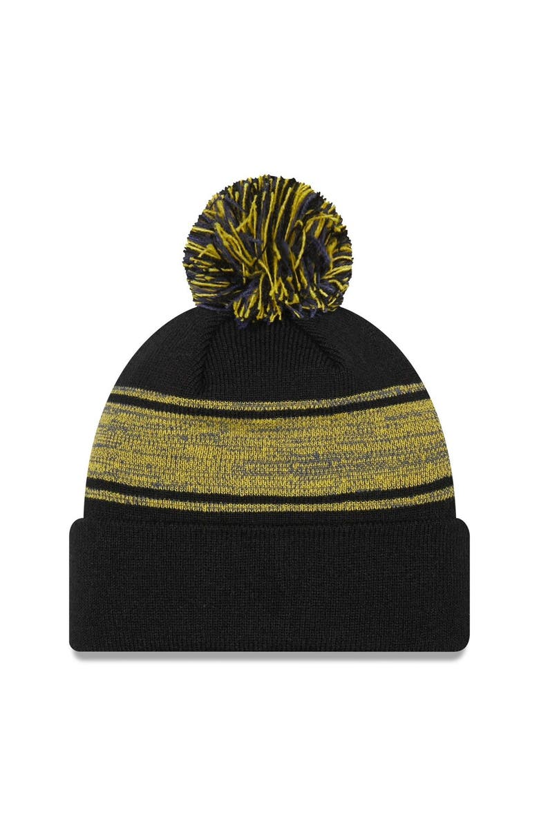 New Era Men's New Era Navy Milwaukee Brewers Chilled Cuffed Knit Hat with Pom, Alternate, color,