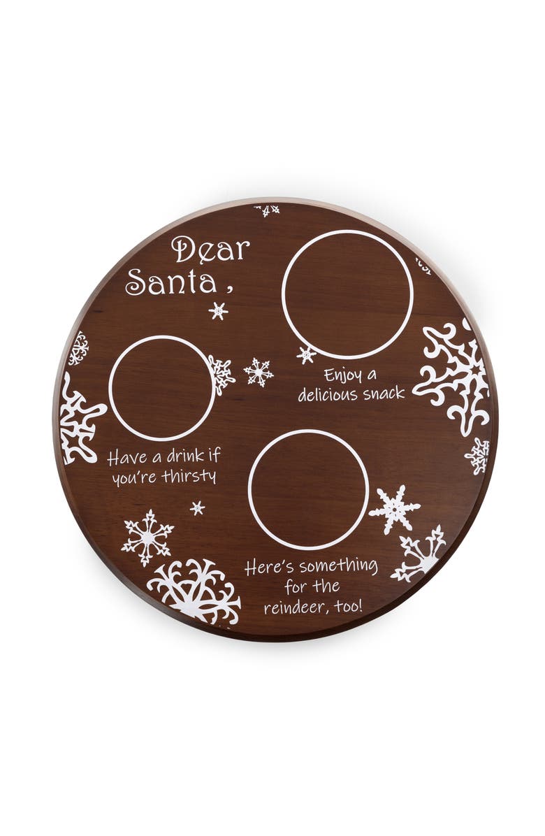 Toscana Dear Santa Milk & Cookies Serving Tray, Alternate, color, Stained Parawood
