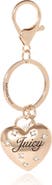 Juicy Couture Gold Heart Keychain with Pearls