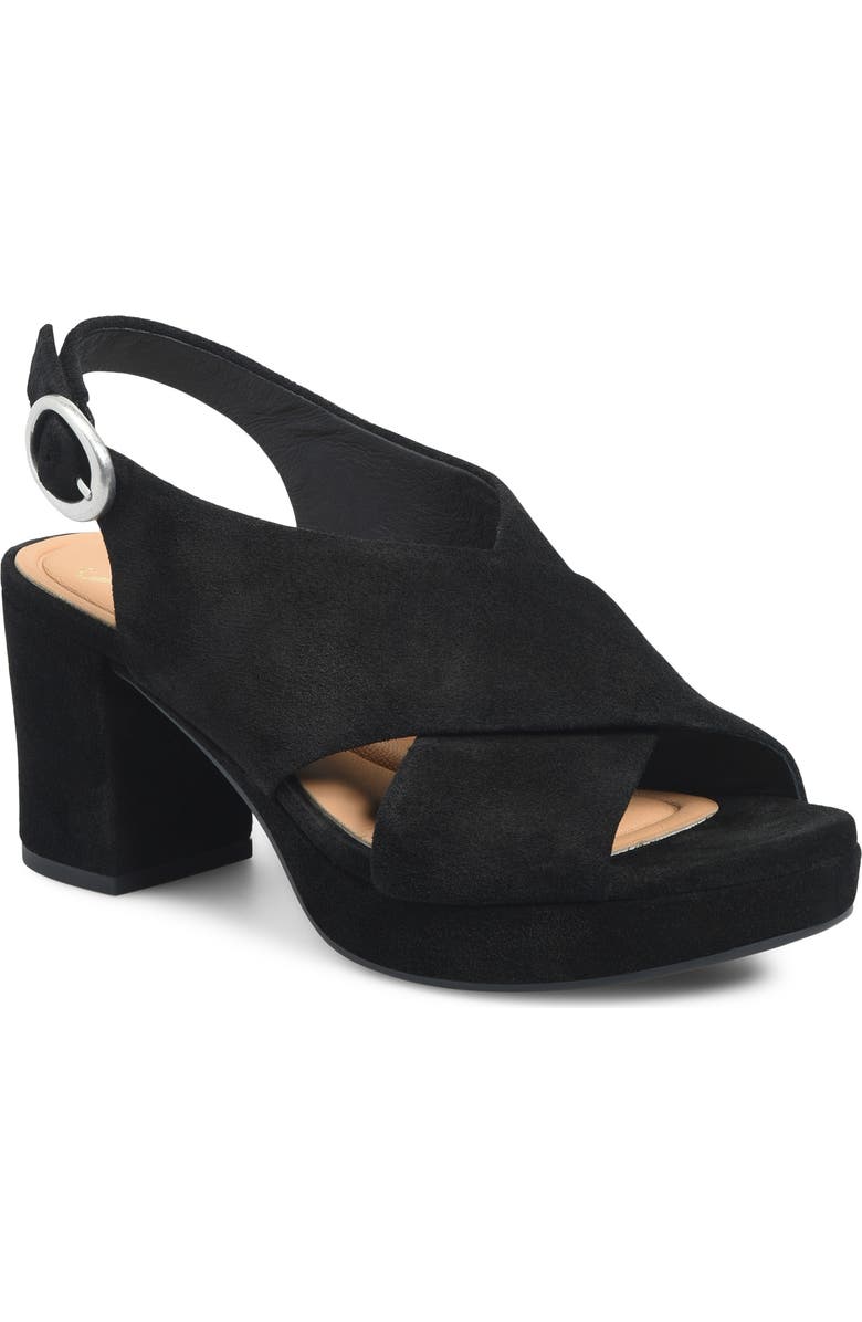 Söfft Lyric Slingback Platform Sandal, Main, color, Black