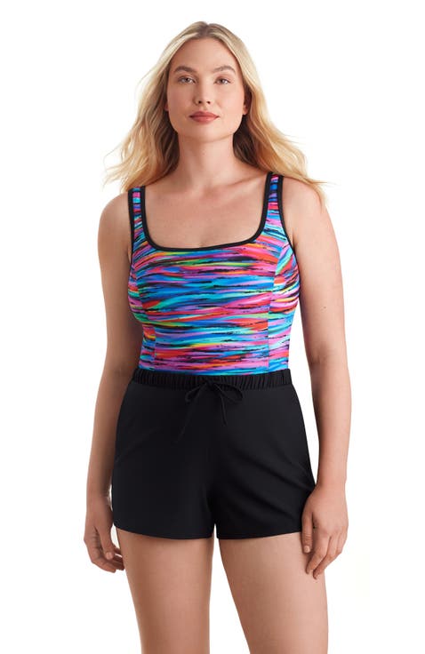 Binded Scoopneck Runaround Chlorine Resistant One-Piece Swimsuit