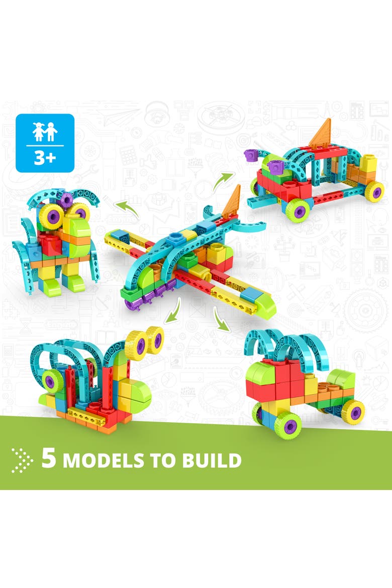 Qboidz Airplane 5 Model Brick Building Set, Alternate, color, Multicolored